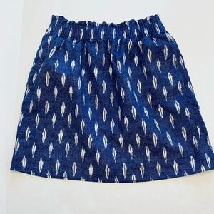 J. Crew Women’s Blue Patterned Skirt